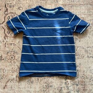 Old Navy Navy Blue Striped Kids Tee